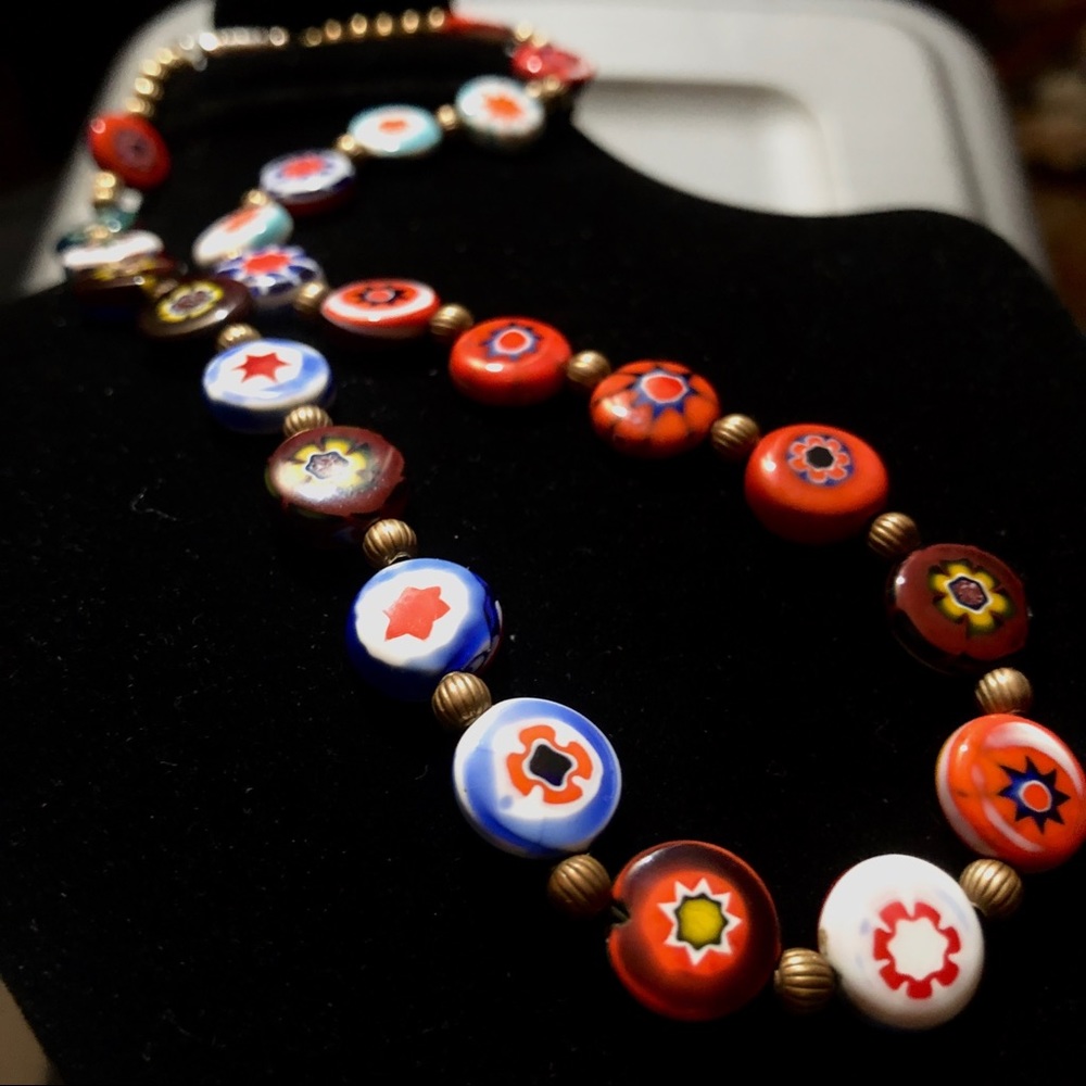 Vintage Venetian Millefiori Coin Bead Choker - Picture 6 of 7